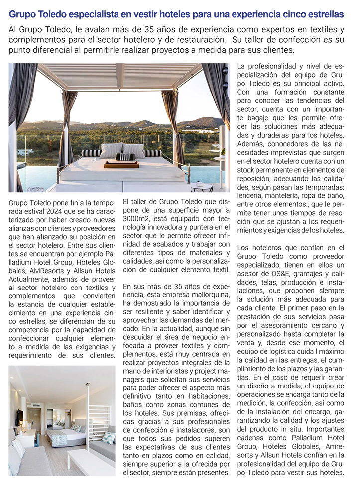 Soluciones textiles para hoteles con estilo